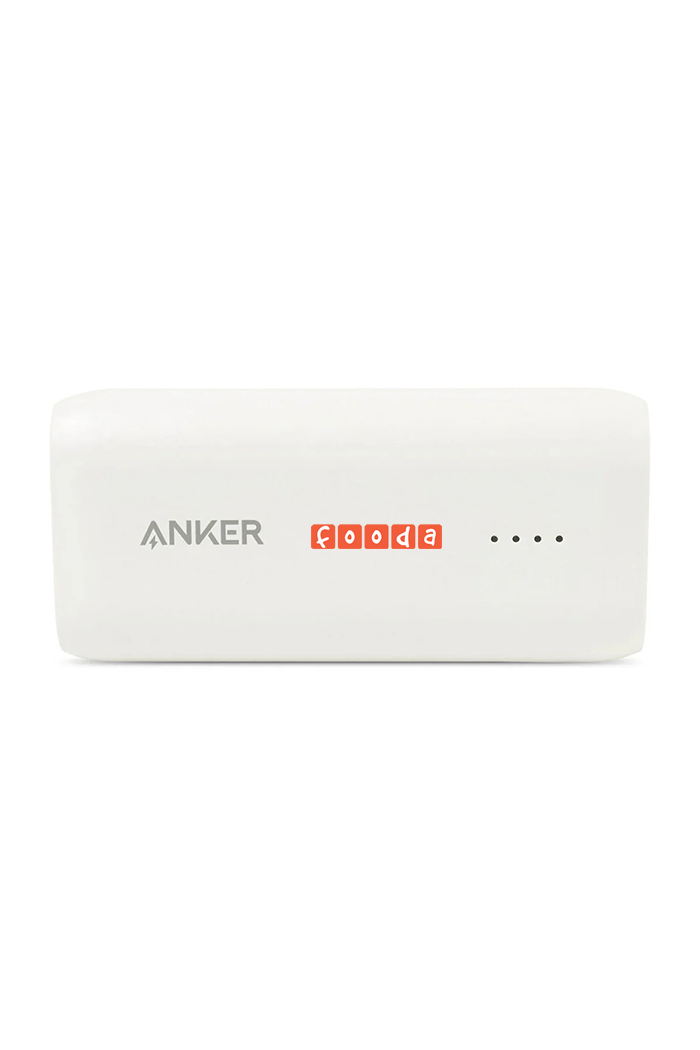 Anker 321 PowerCore 5k Custom Power Banks, White [Fooda]