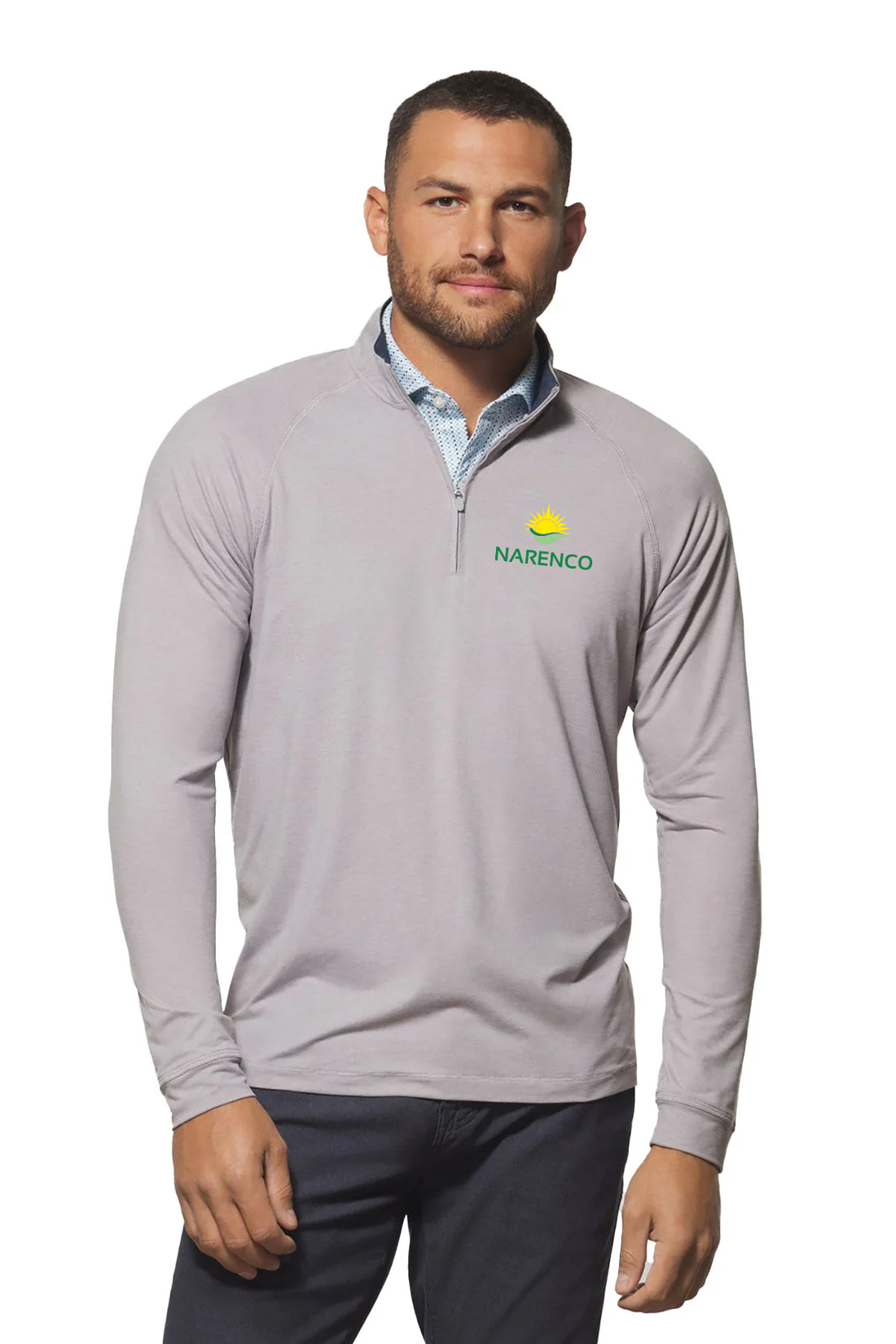 Johnnie O Freeborne Performance 1/4 Zip Pullover, Seal [NARENCO]