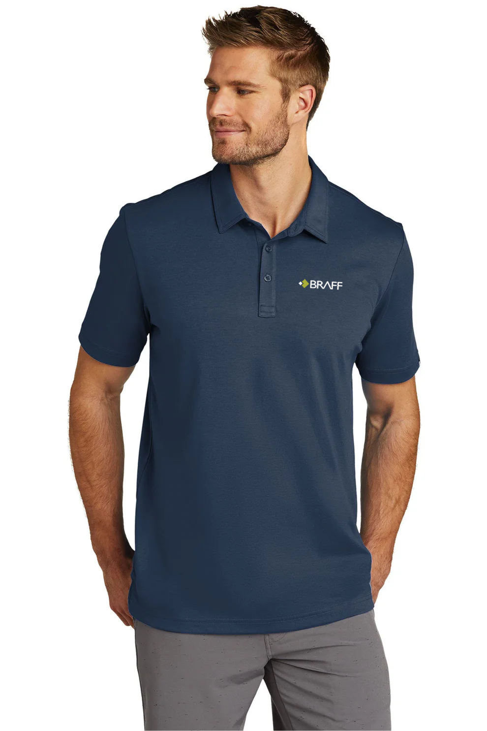 TravisMathew Oceanside Solid Polo, Blue Nights [The Braff Group]