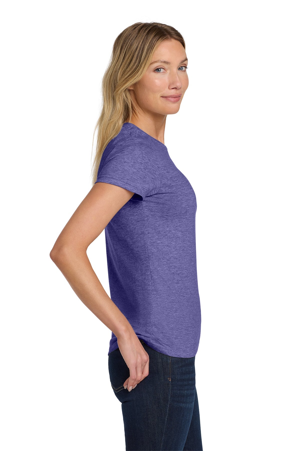 gildan softstyle ladies t shirt 64000l heather purple