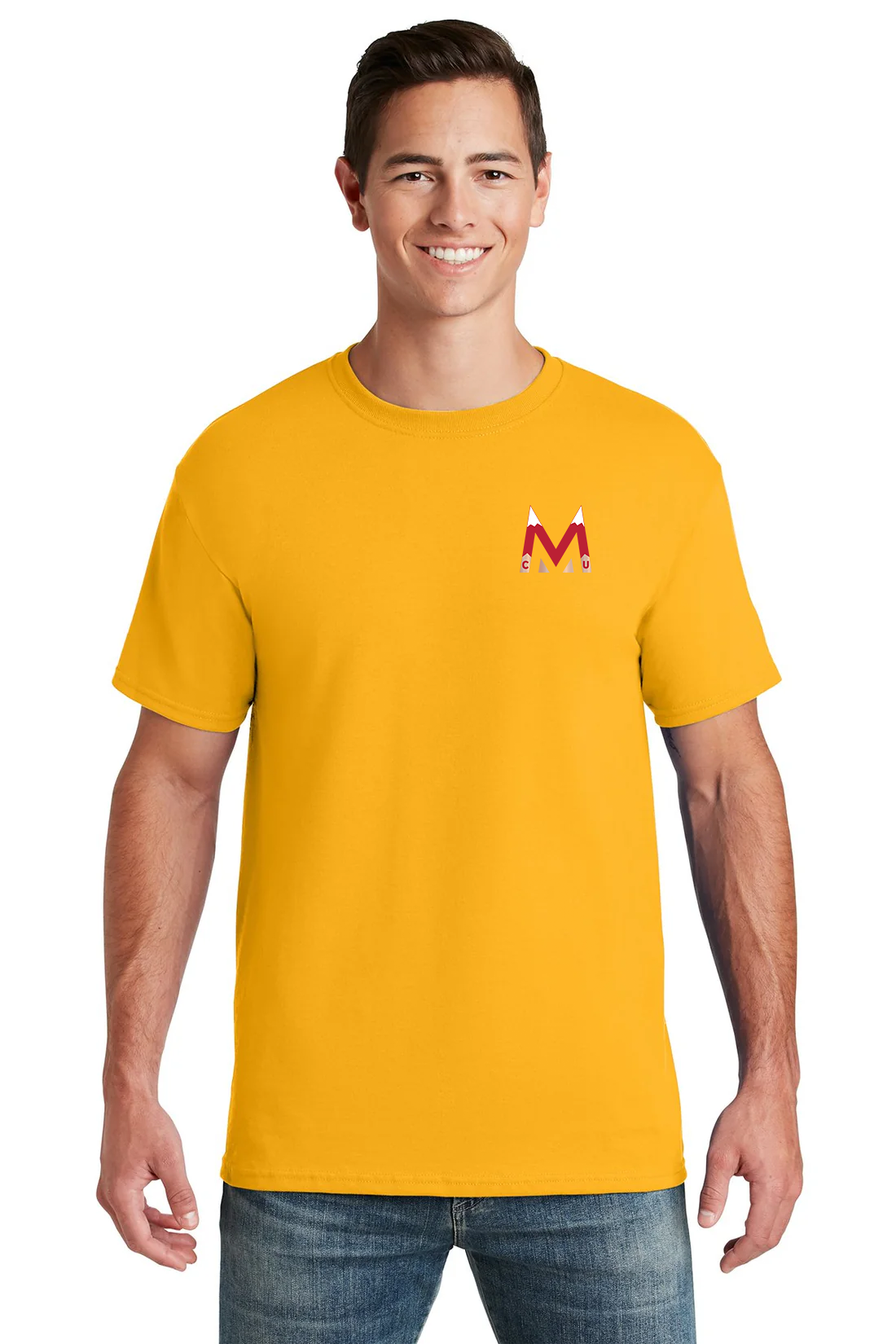 Jerzees Dri-Power Active 50/50 Cotton/Poly T-Shirt, Gold [Milford Mining Company Utah]