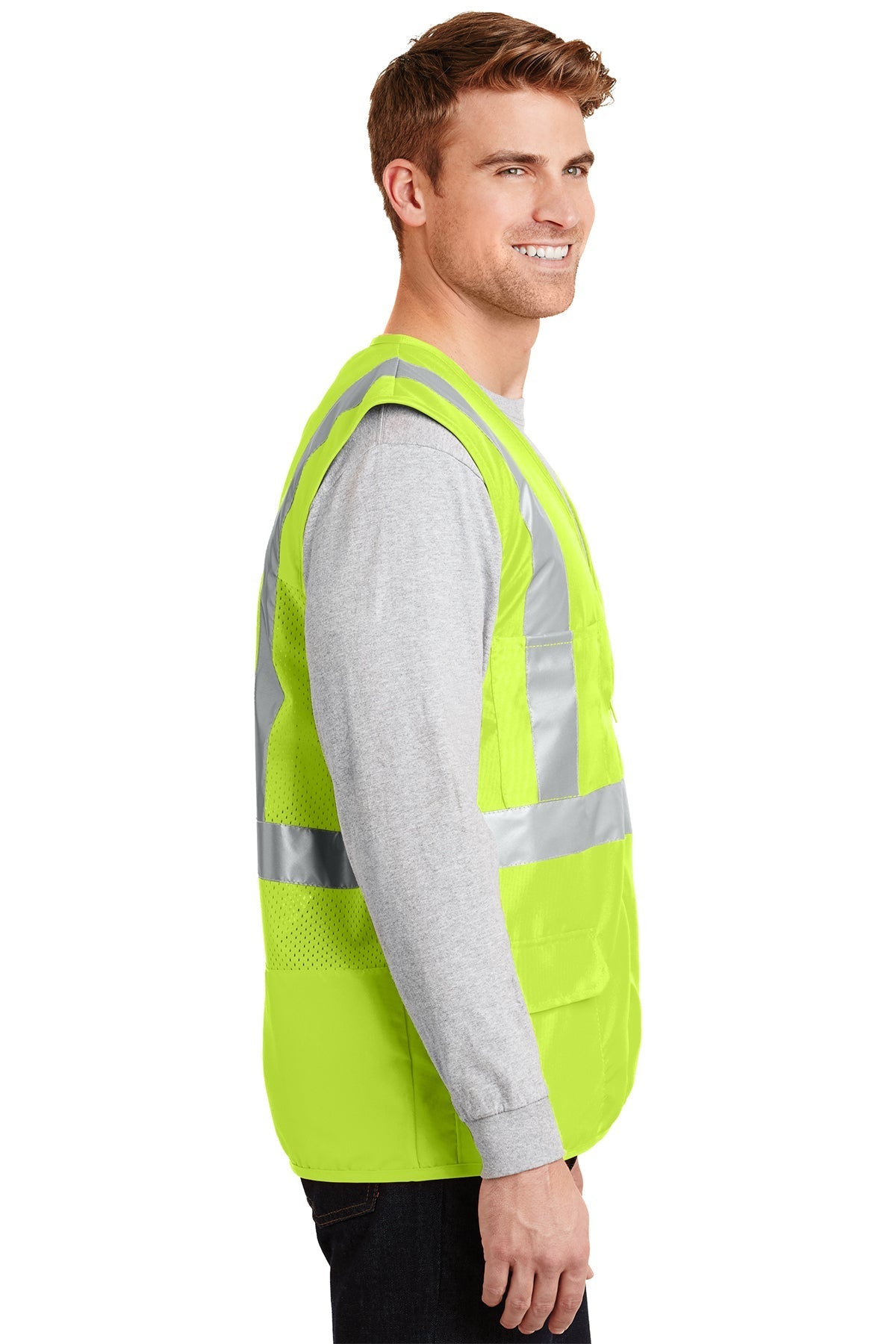 CornerStone ANSI 107 Mesh Back Safety Vest, Safety Yellow [TXO]