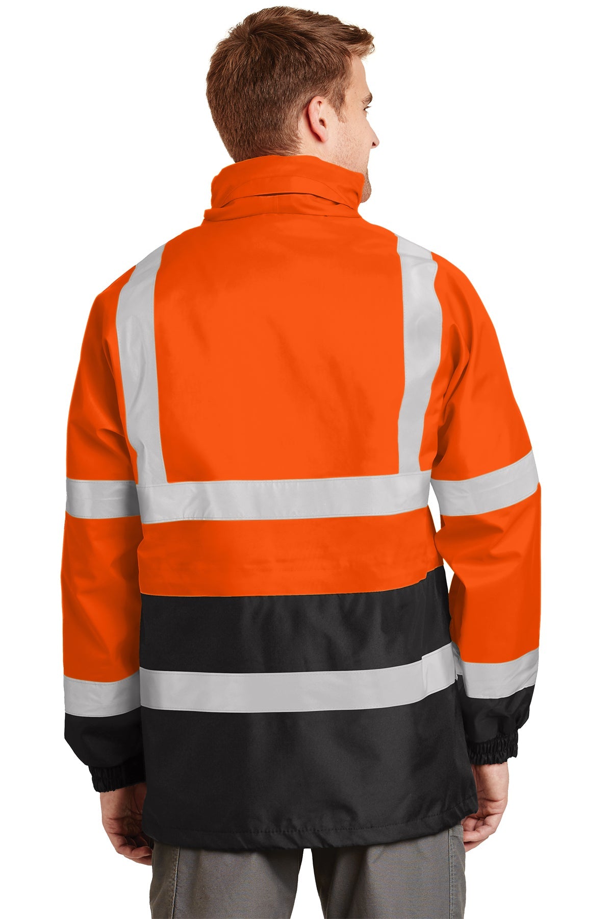 CornerStone ANSI 107 Waterproof Parka, Safety Orange/ Black [Via Transportation / Sioux Area Metro]