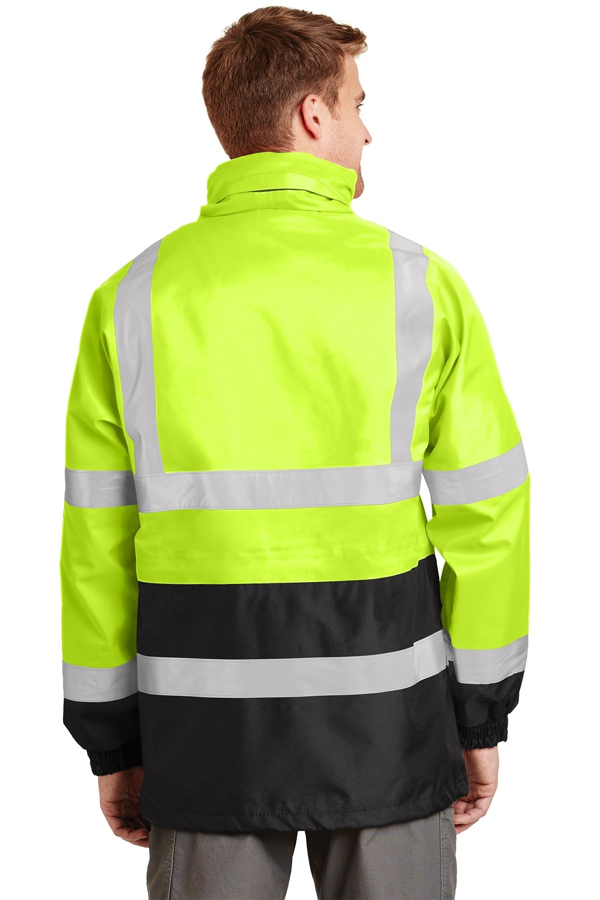 CornerStone ANSI 107 Waterproof Parka, Safety Yellow/ Black [TW Constructors]