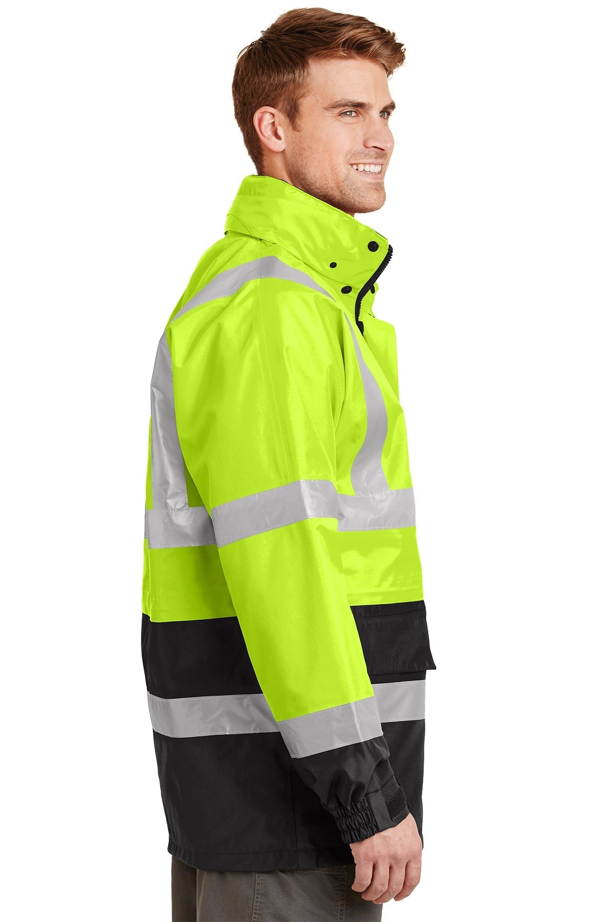 CornerStone ANSI 107 Waterproof Parka, Safety Yellow/ Black [TW Constructors]