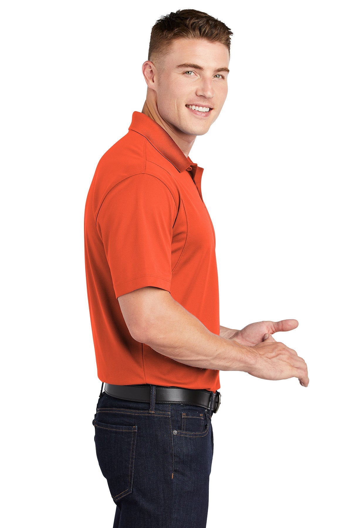 Sport-Tek Micropique Custom Sport-Wick Polos, Deep Orange [Eastside Vocational Services, Inc.]