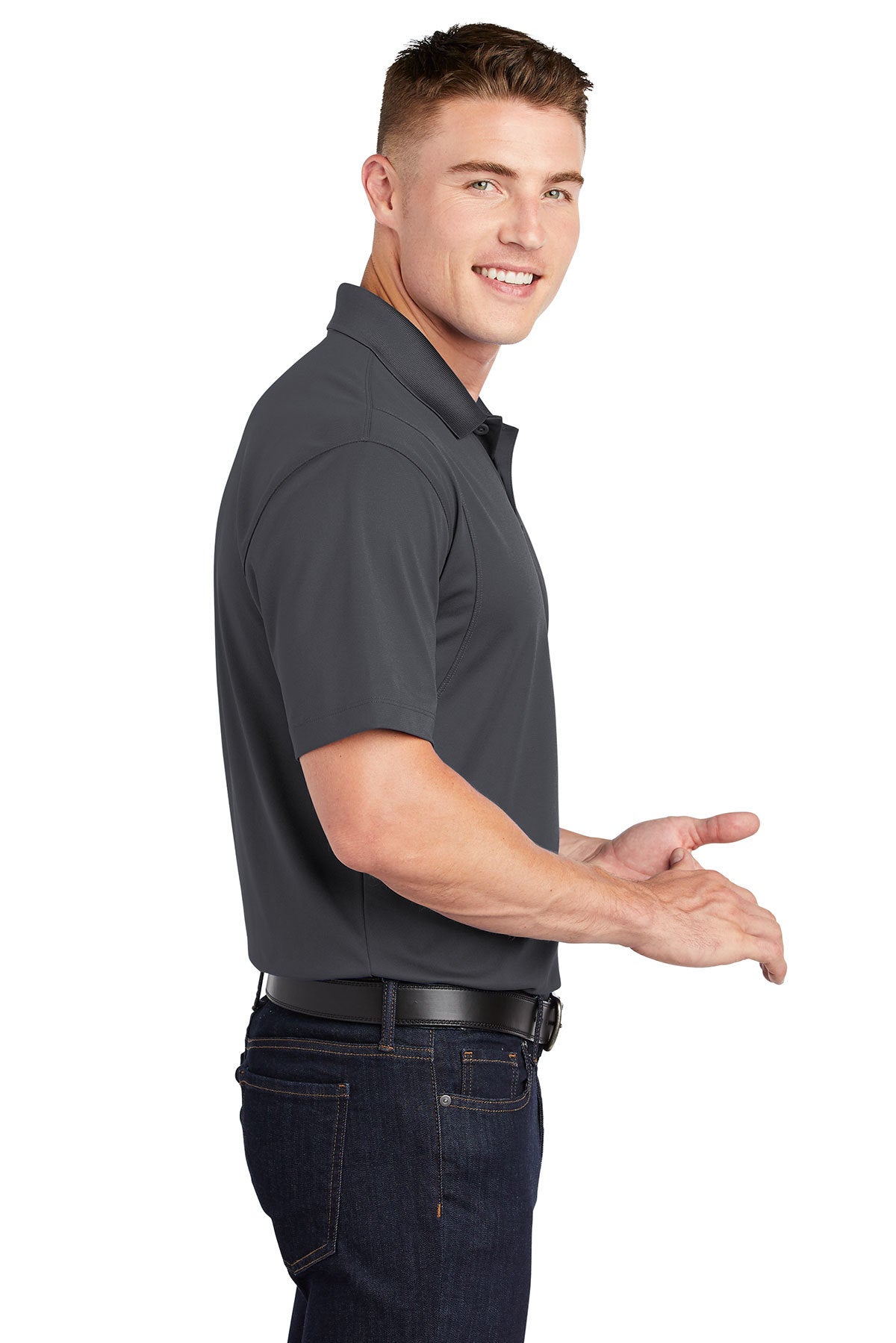 Sport-Tek Micropique Custom Sport-Wick Polos, Iron Grey [NexTech Solutions]