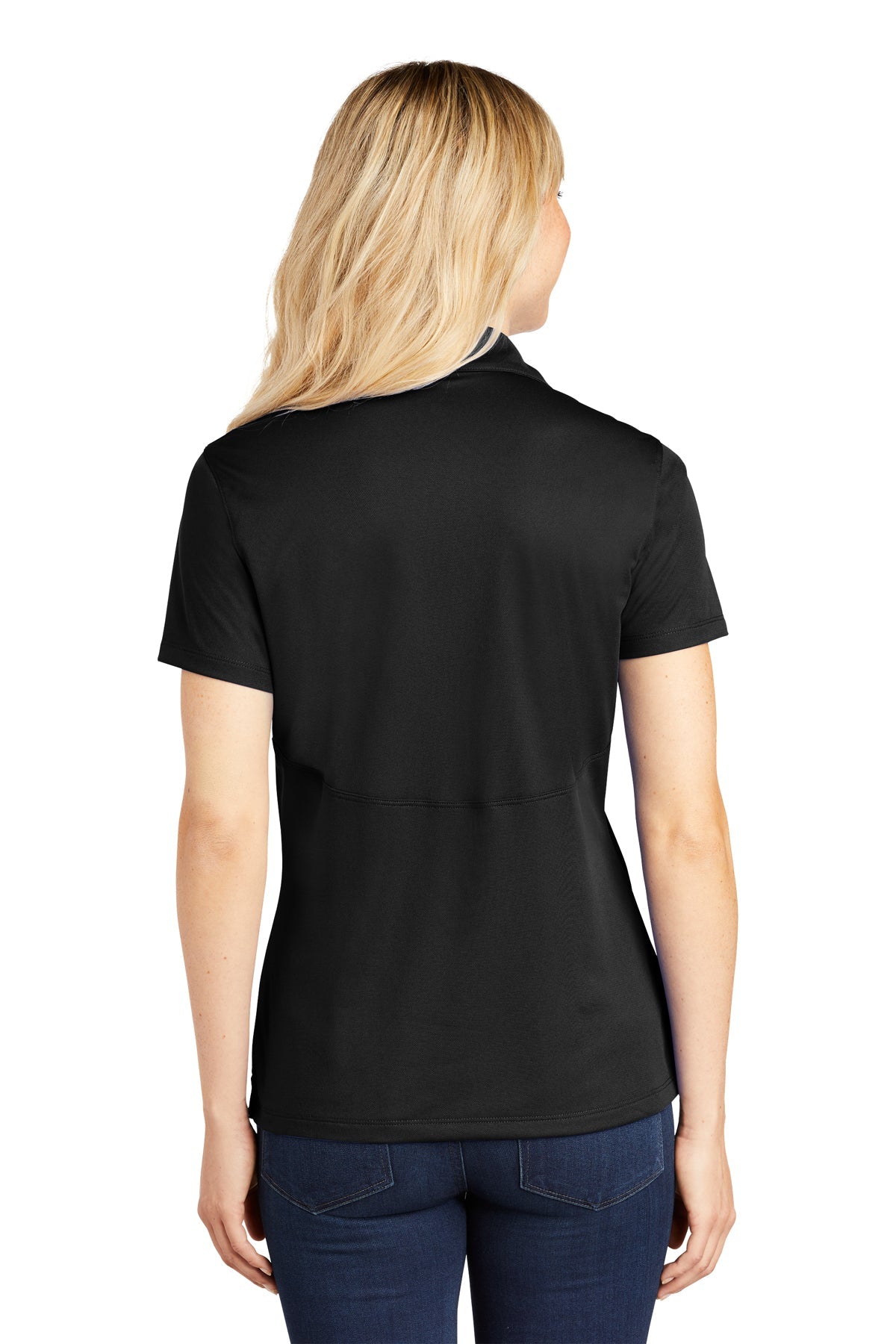 Sport-Tek Ladies Micropique Branded Sport-Wick Polos, Black [Eastside Vocational Services, Inc.]