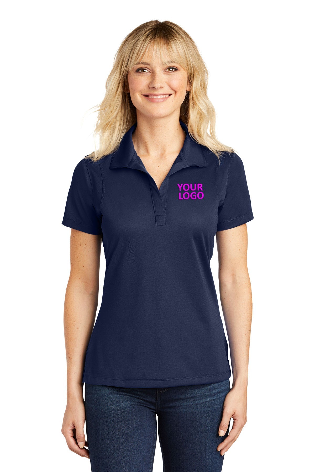 Sport-Tek Ladies Micropique Custom Sport-Wick Polos, True Navy [Fooda]