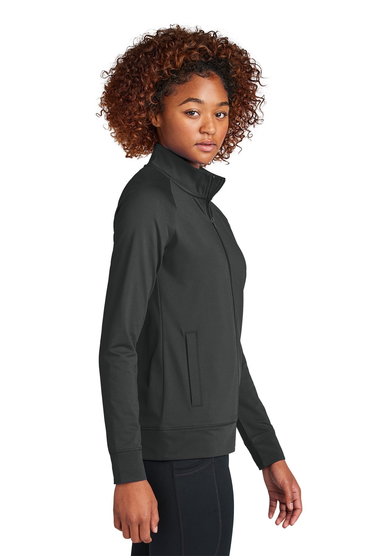 Sport-Tek Women's Custom Sport-Wick Stretch Cadet Jackets, Charcoal Grey [Charlotte Animal Referral & Emergency]