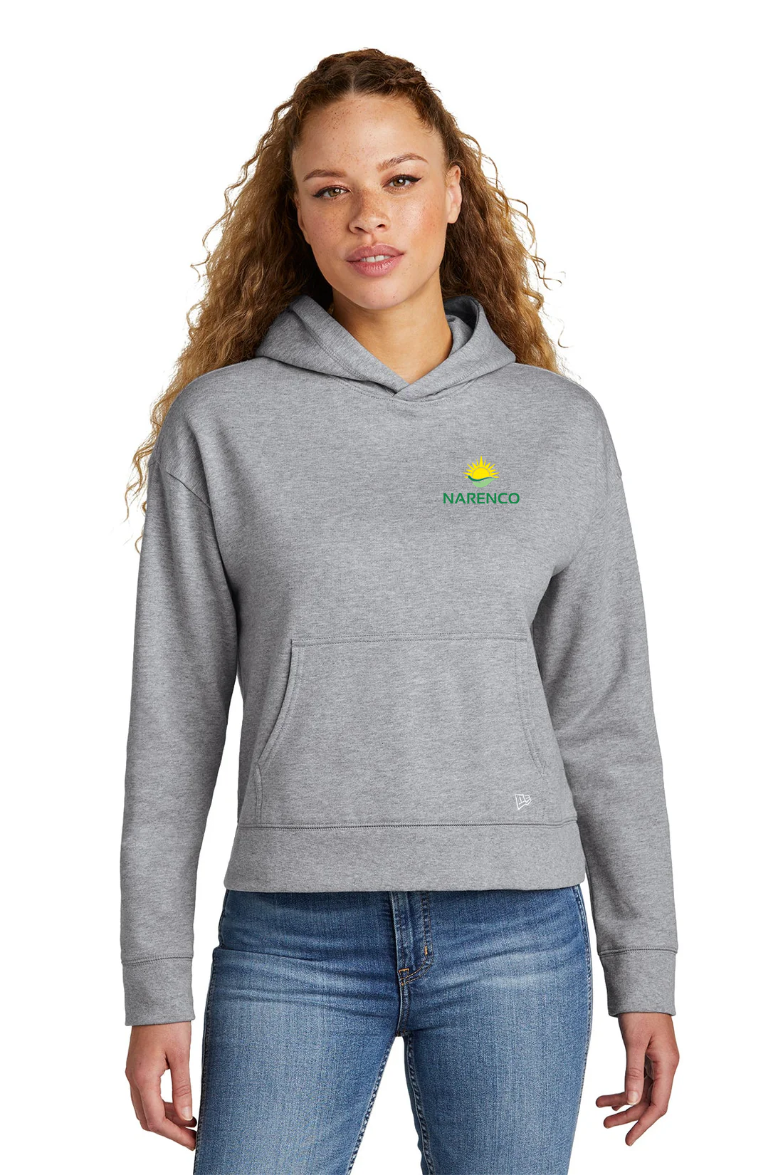 New Era Ladies Comeback Fleece Hoodie, Athletic Heather [NARENCO]