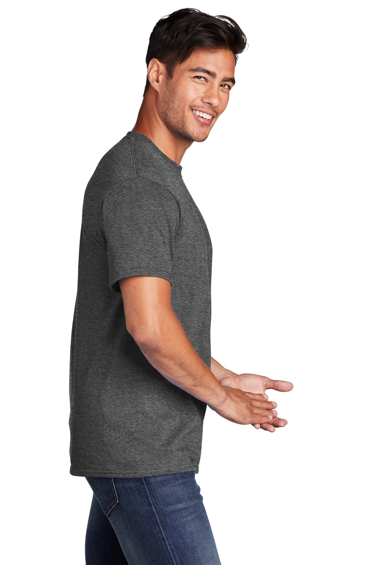 Port & Company Core Cotton Customized Tee's, Dark Heather Grey* [Infintium Inc.]