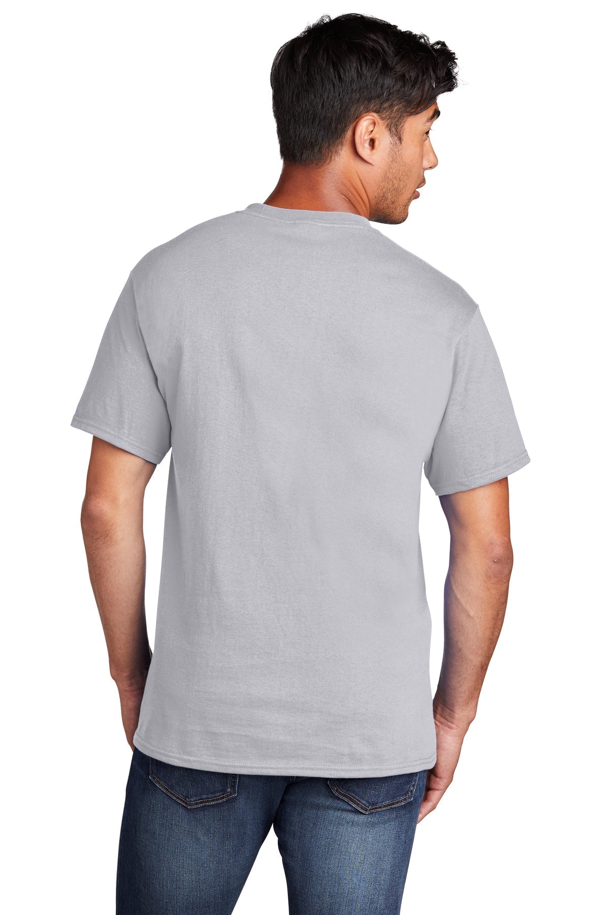 Port & Company Core Cotton Custom Tee's, Silver [Infintium Inc.]