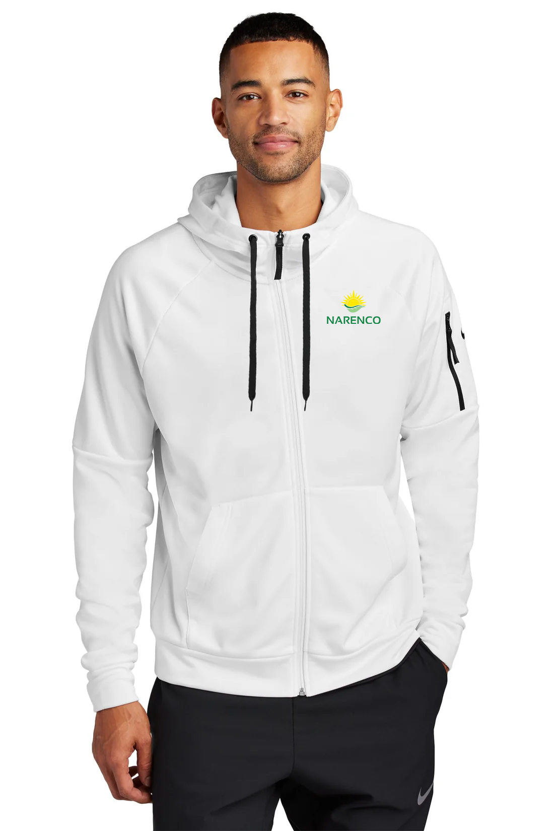 Nike Therma-FIT Pocket ZipUp Hoodie, White [NARENCO]