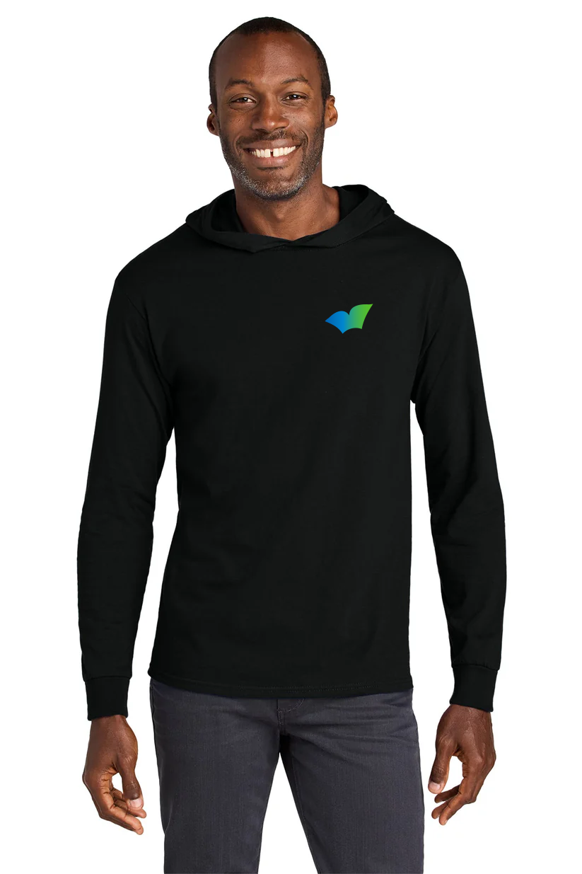 Jerzees Classics Unisex Cotton Long Sleeve Hooded Custom T-Shirt, Black [Better World Books]