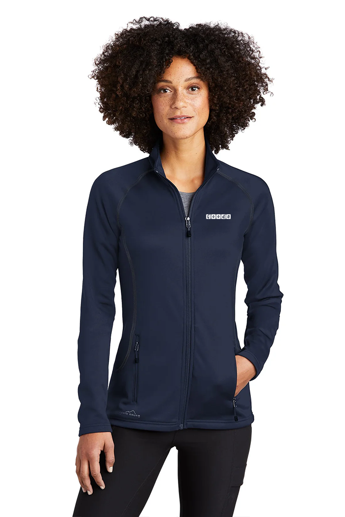 Eddie Bauer Ladies Smooth Fleece Layer Jacket, River Blue Navy [Fooda]