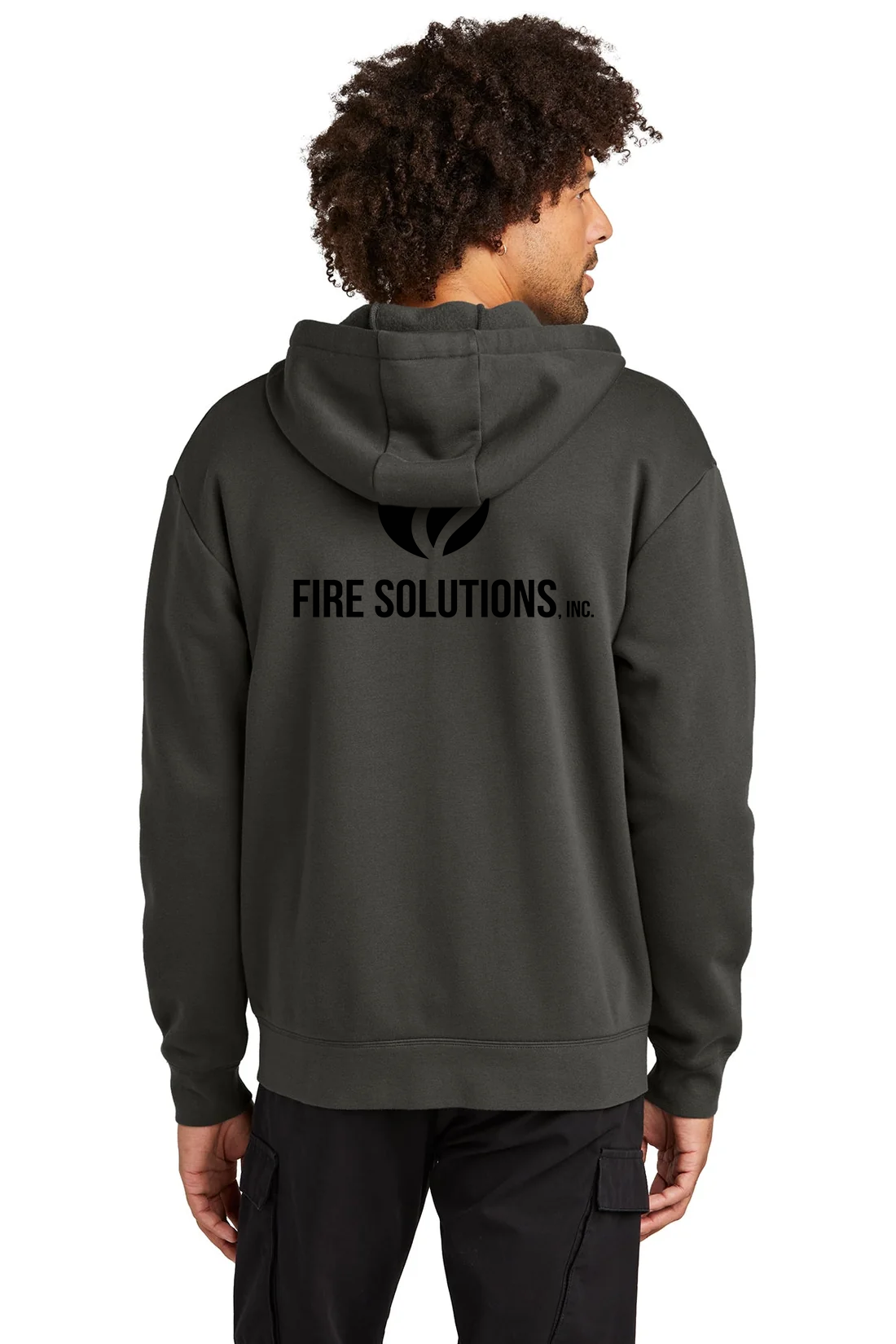 New Era Heritage Fleece Full-Zip Hoodie, Graphite [Fire Solutions]