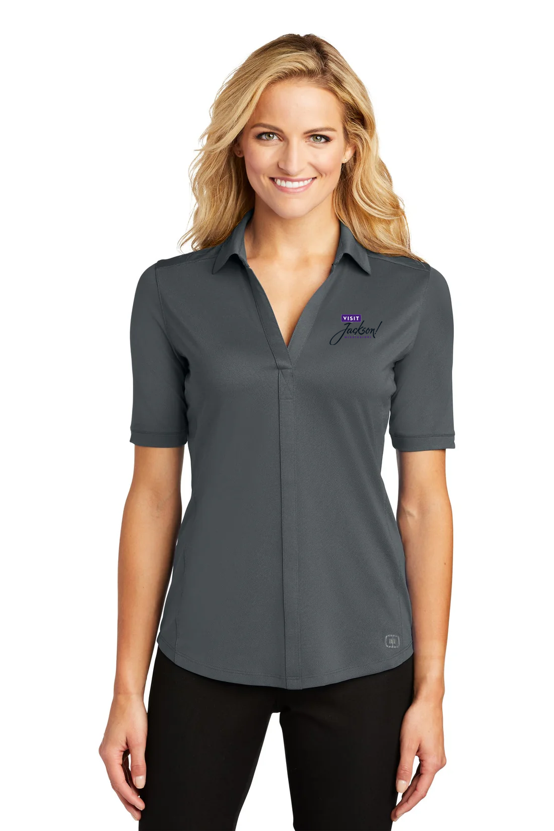 OGIO Ladies Metro Polo, Diesel Grey [Visit Jackson]