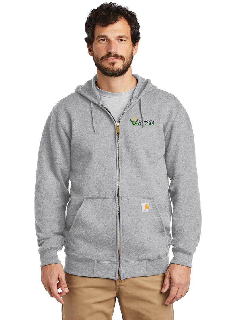 Carhartt Midweight Zip Up Hoodie, Heather Grey [Black's Valley AG]