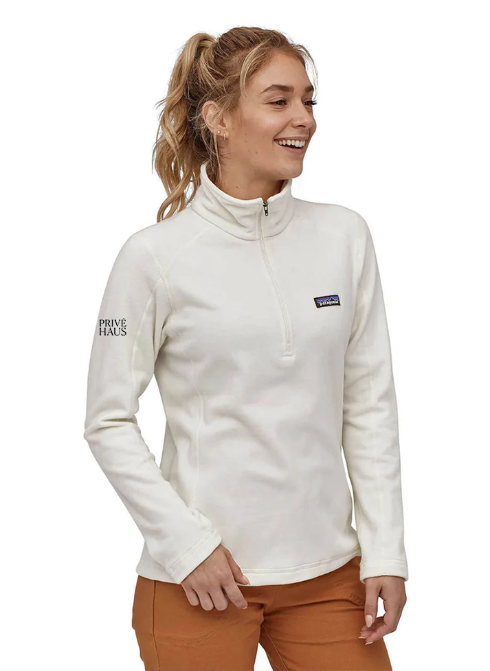 Patagonia Womens Micro D Quarter Zip, Birch White [Prive Haus]