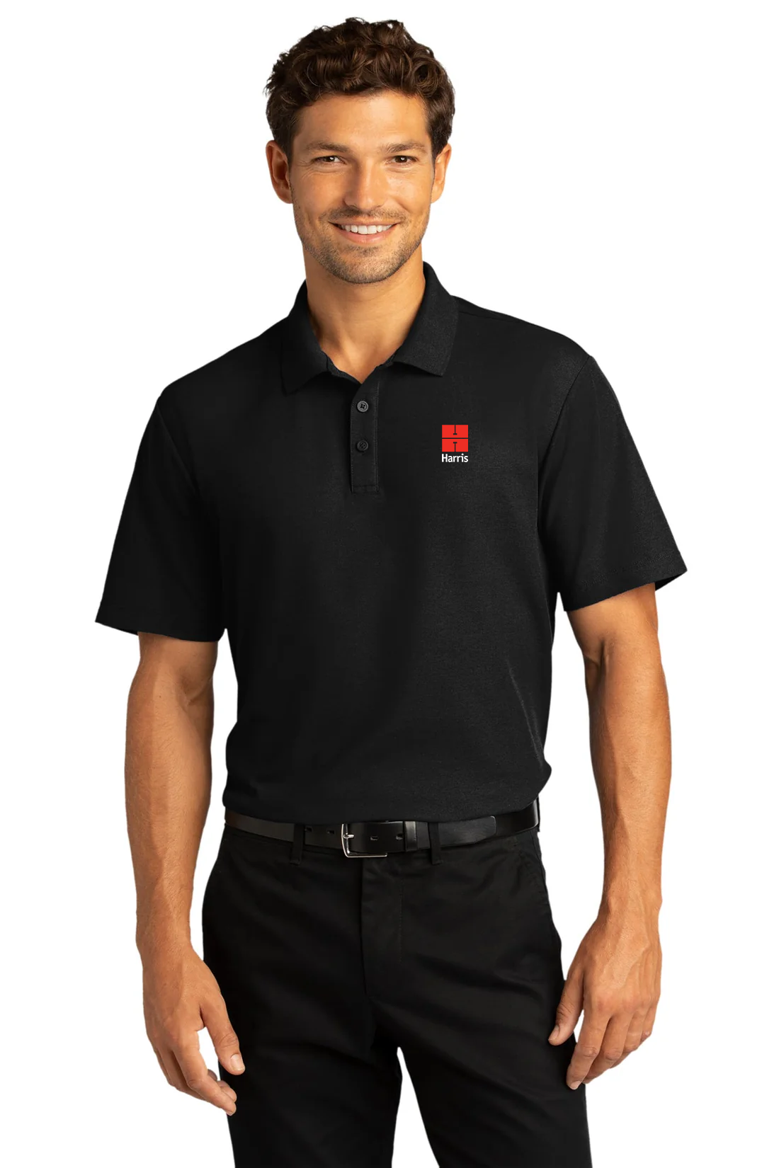 Port Authority SuperPro React Polo, Deep Black [Harris & Associates]
