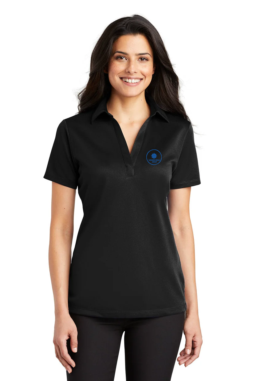 Port Authority Ladies Silk Touch Performance Polo, Black [Winners Circle Group]