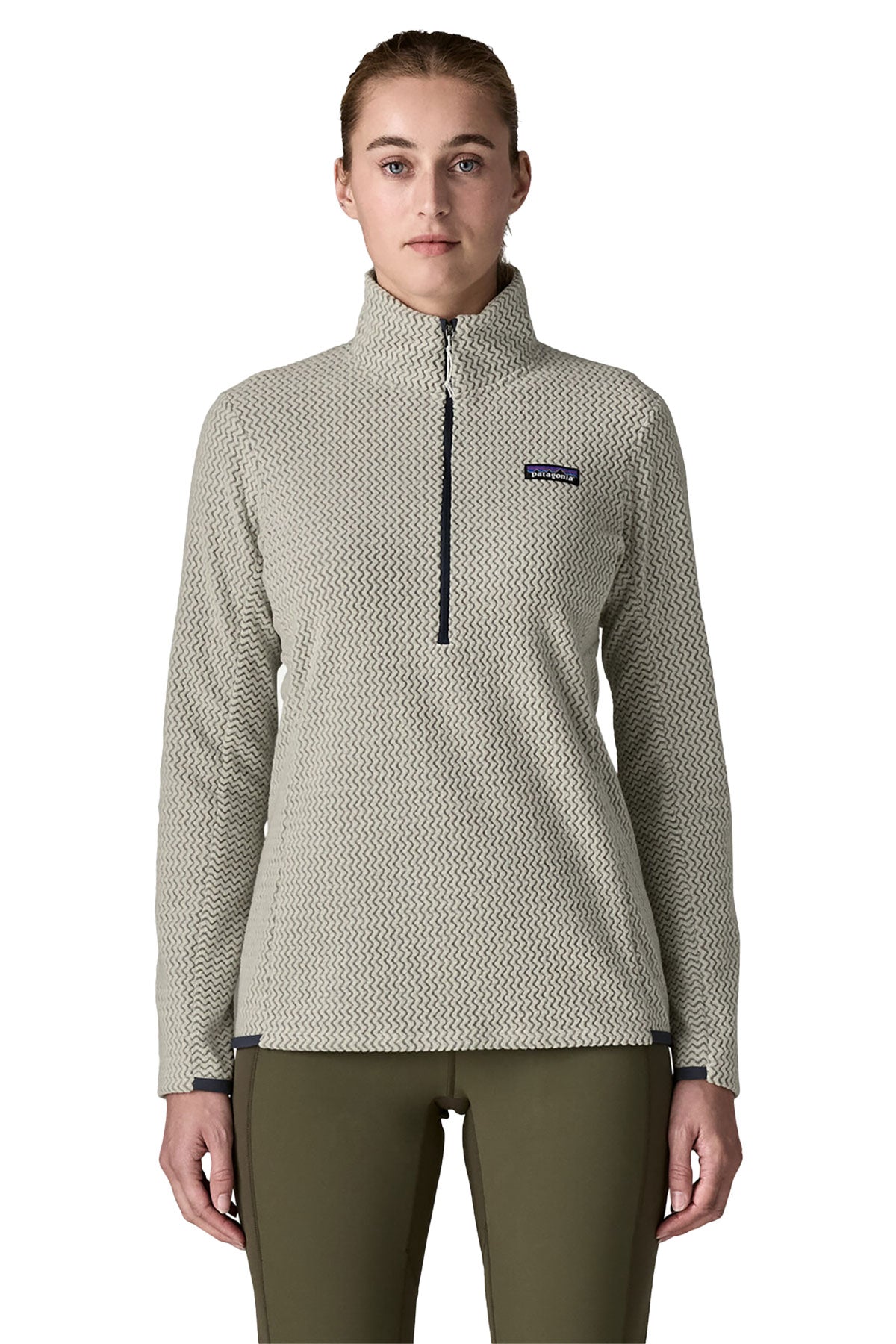 Patagonia Women's R1 Custom Air Zip Neck, Birch White