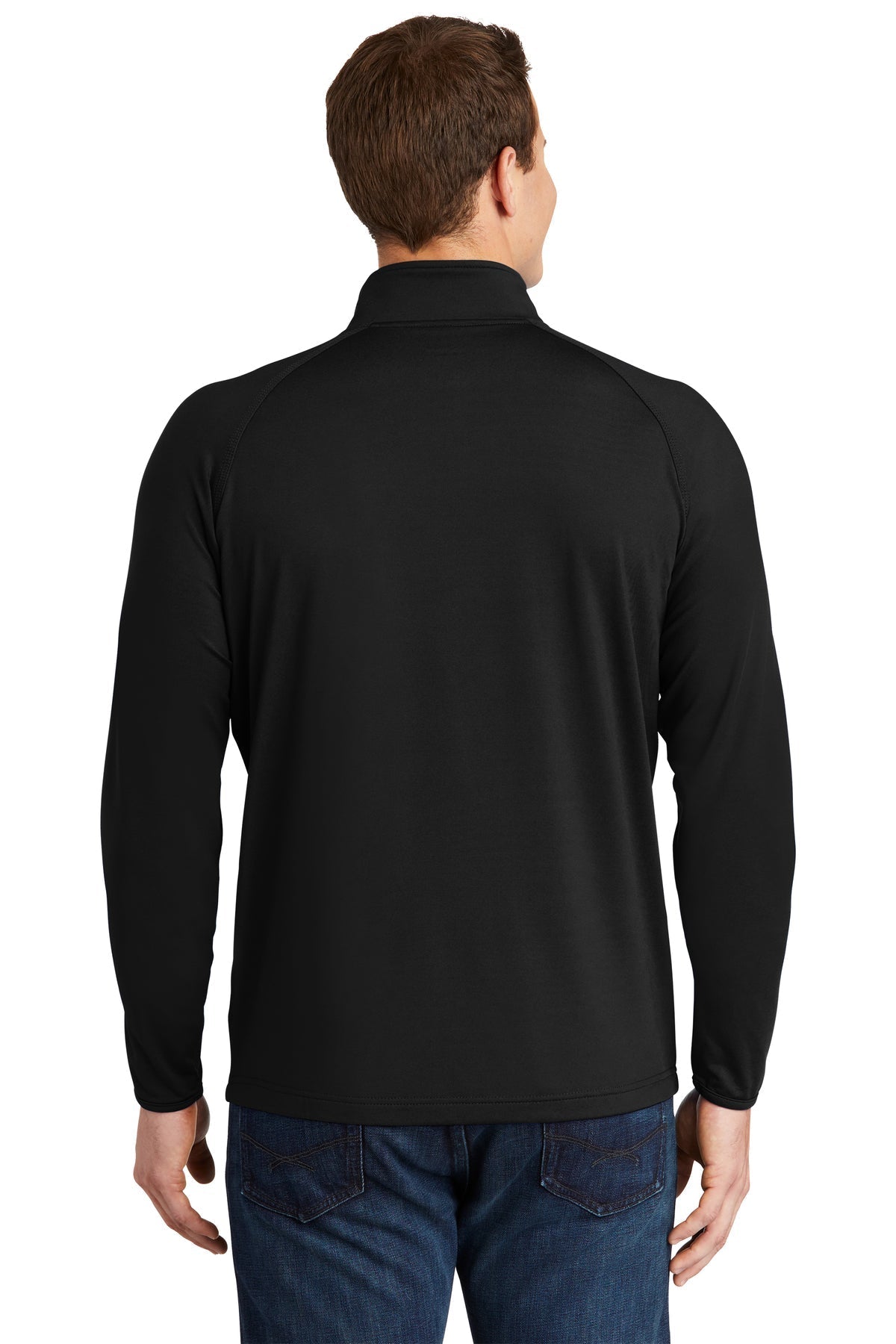Sport-Tek Sport-Wick Stretch Custom 1/2-Zip Pullovers, Black [Williams Realty & Building Company]