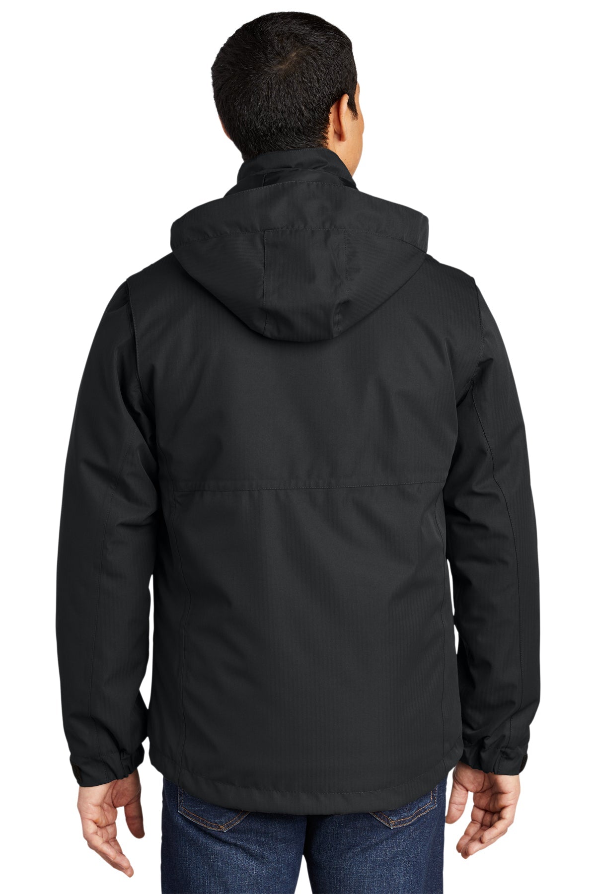 Port Authority Herringbone Customized 3-in-1 Parkas, Black [Via Transportation / Sioux Area Metro]