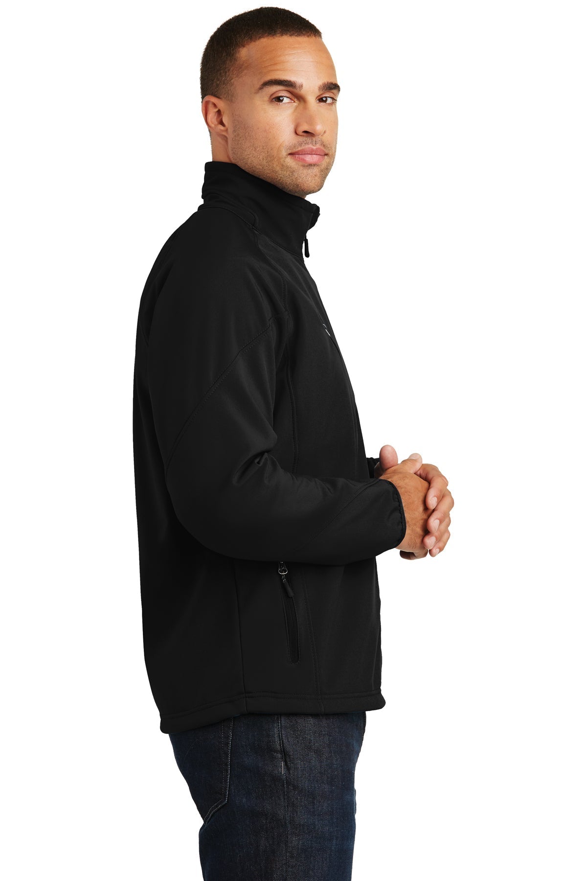 Port Authority Tall Textured Custom Soft Shell Jackets, Black [AllEarth Renewables]