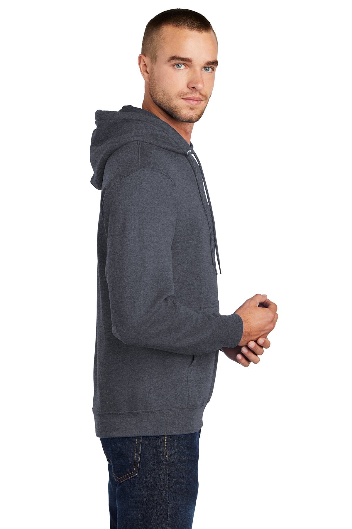 Port & Company Core Fleece Customized Hoodies, Heather Navy [Valley Internet]