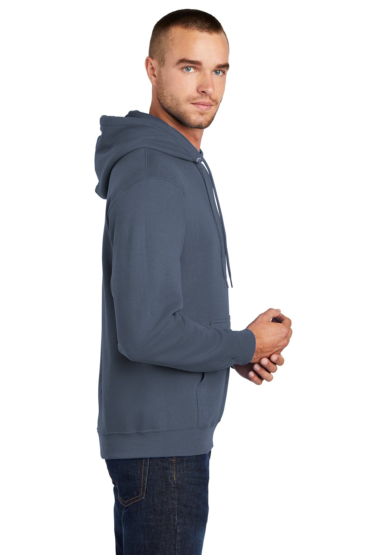 Port & Company Core Fleece Branded Hoodies, Steel Blue [Team Travel Source]