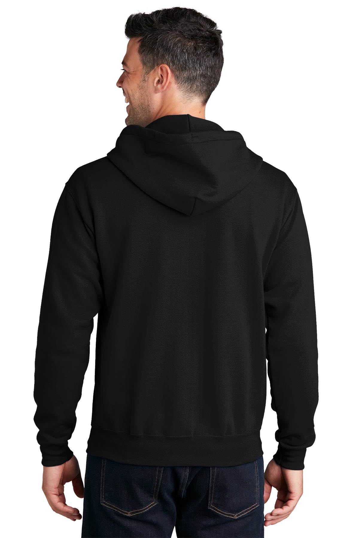 Port & Company Core Fleece Branded Zip Hoodies, Jet Black [Pantry]
