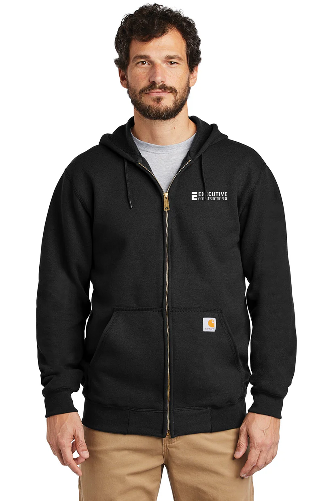 Carhartt Midweight Zip Up Hoodie, Black [Executive Construction]