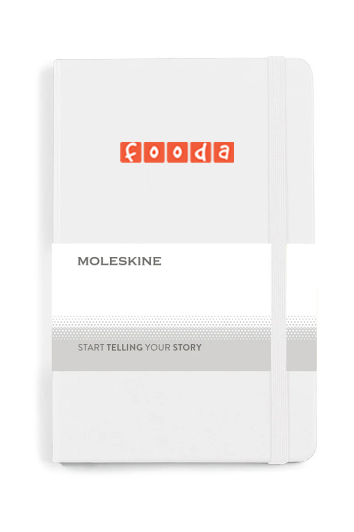Moleskine Hard Cover Ruled Medium Notebook White [Fooda]