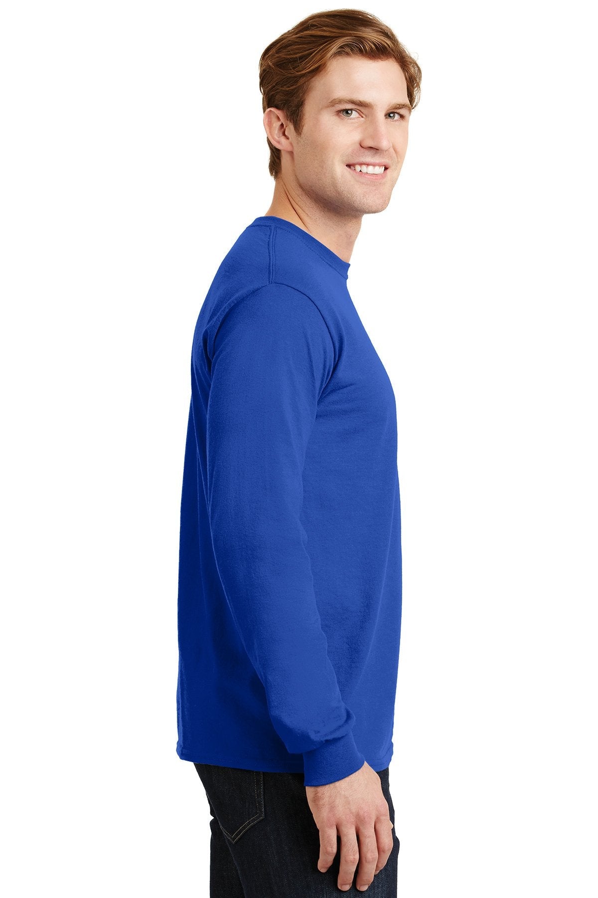 Gildan Dryblend Cotton Poly Long Sleeve T Shirt Royal [Simple Construction]