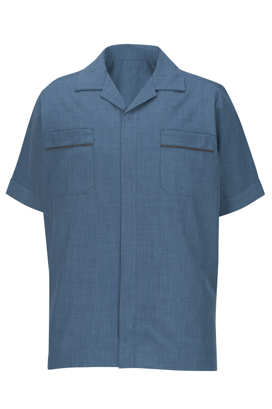 Men's Housekeeping Button-Down, Riviera Blue [Left Chest / VCL All White]