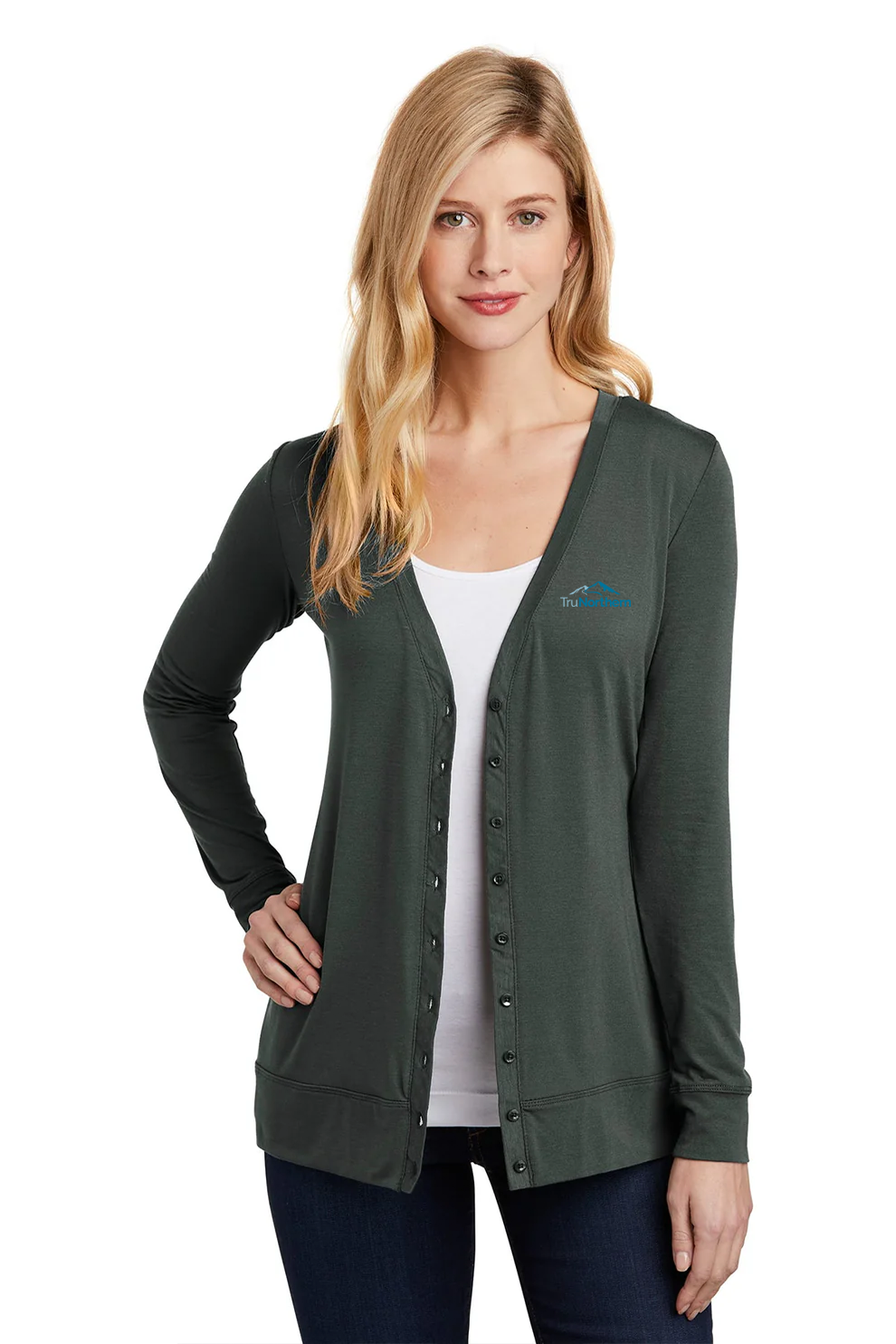 Port Authority Ladies Concept Cardigan, Grey Smoke [TruNorthern]
