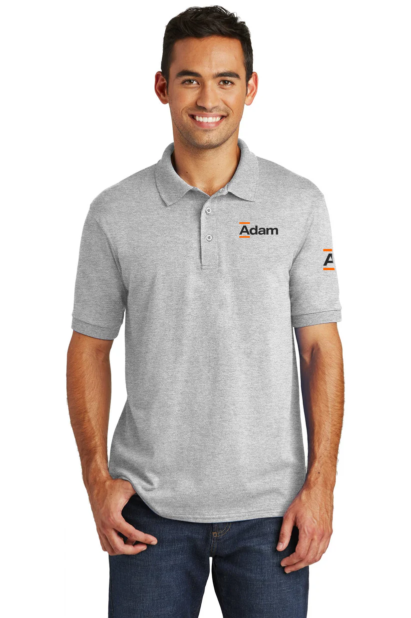 Port & Company  Jersey Knit Polo, Ash [Adam Equipment]