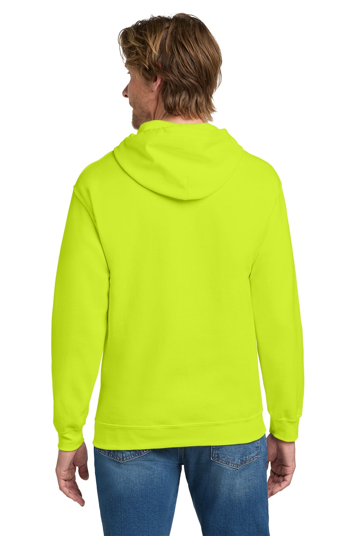 Gildan Heavy Blend Full Zip Hooded Sweatshirt Safety Green