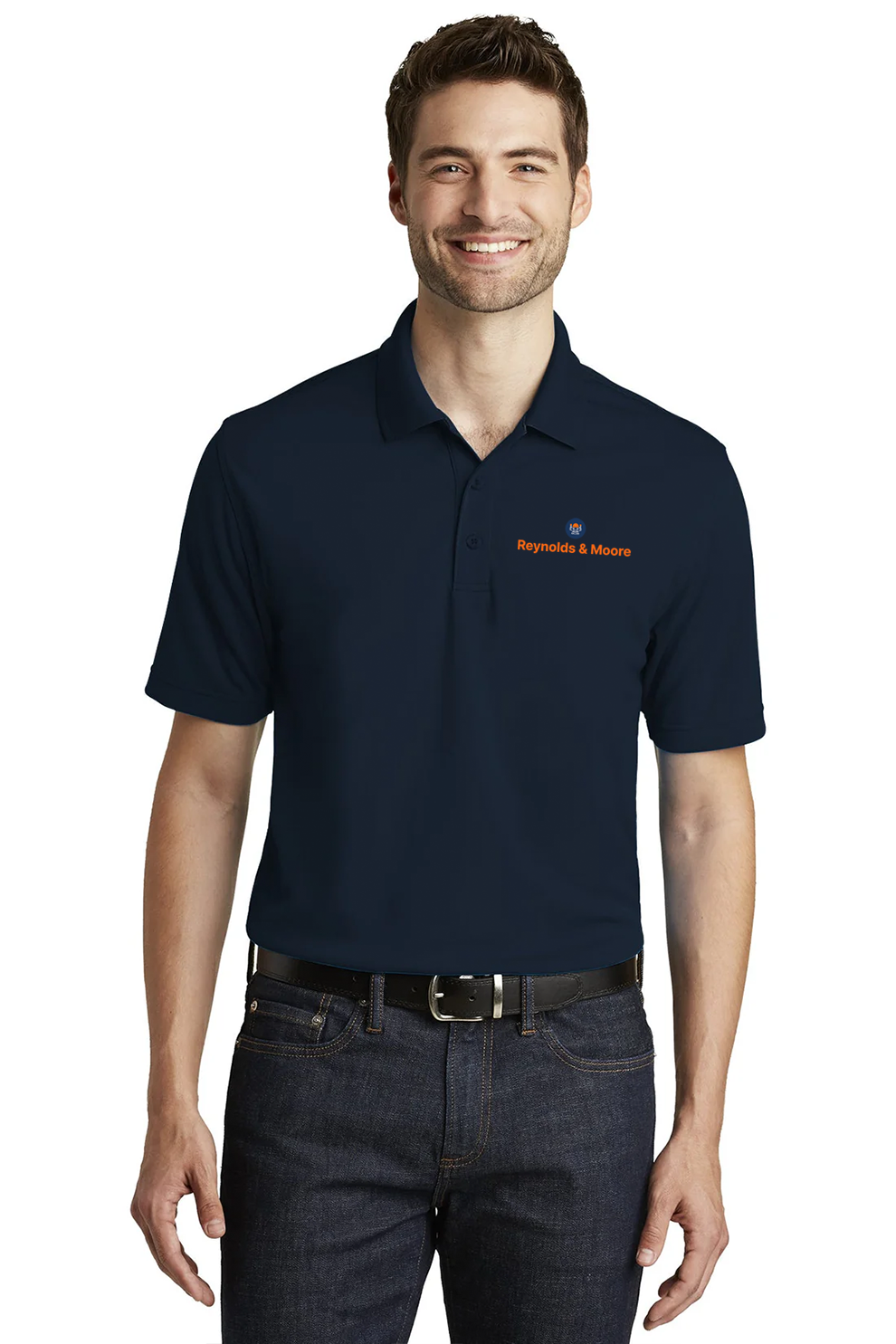 Port Authority Dry Zone UV Micro-Mesh Polo, River Blue Navy [Reynolds and Moore]