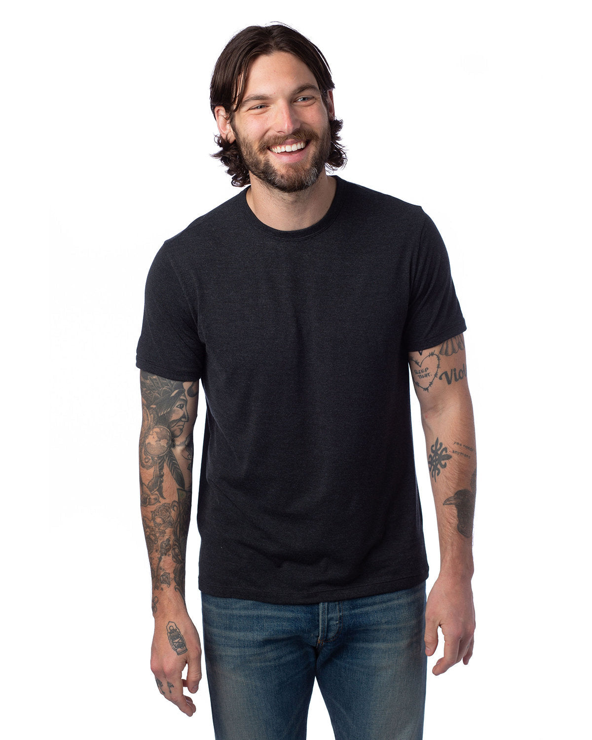 Alternative Men's Modal Tri-Blend T-Shirt, Black [The Vertex Project]