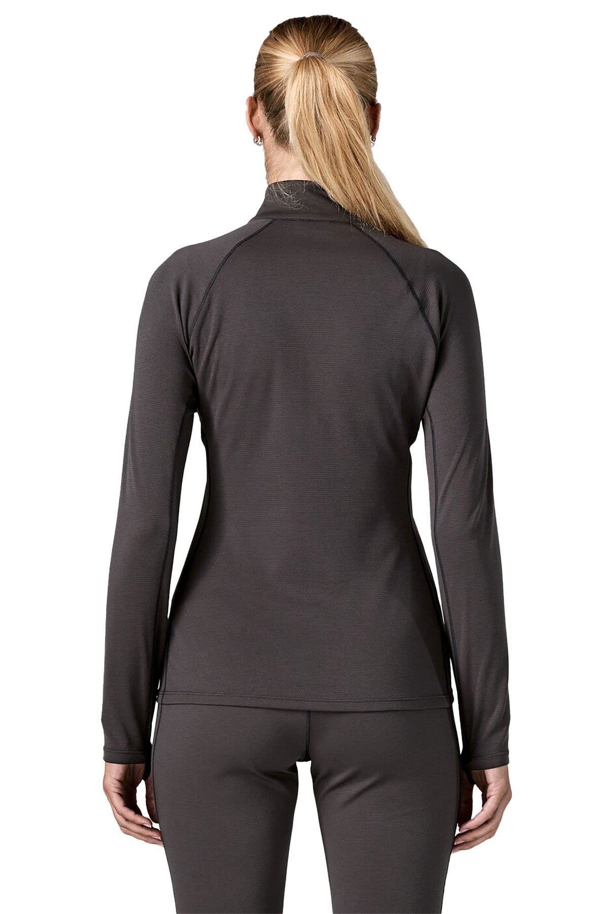 Patagonia Women's Cap Custom Midweight Quarter-Zips, Ink Black