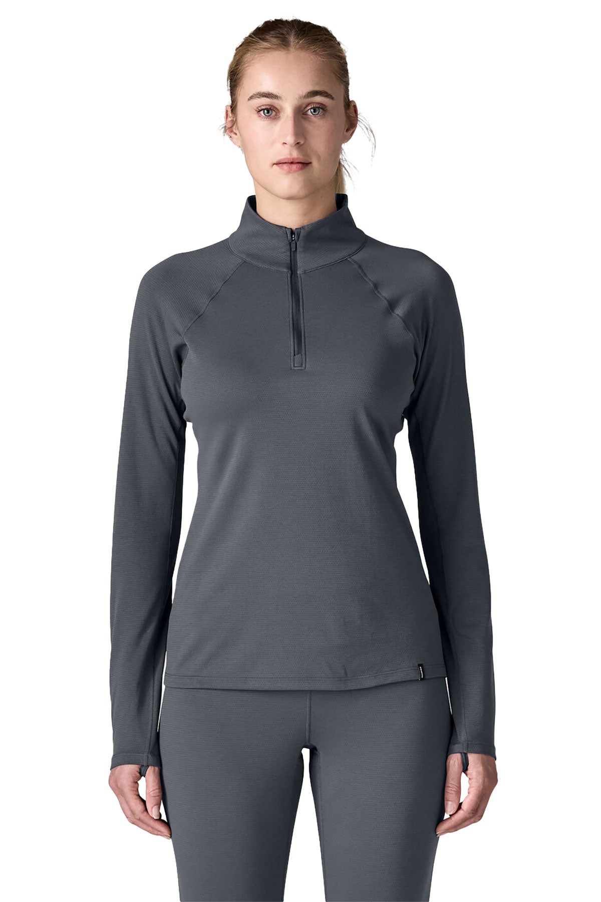 Patagonia Women's Cap Custom Midweight Quarter-Zips, Smolder Blue