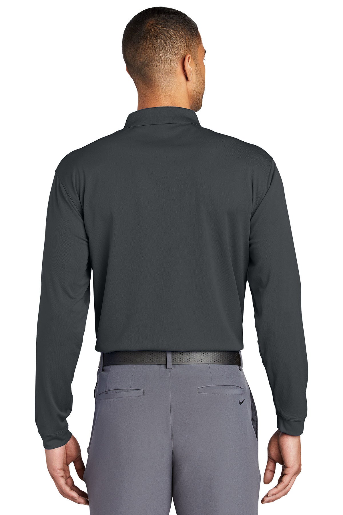 Nike Long Sleeve DriFIT Stretch Tech Custom Polos, Anthracite [Fooda]