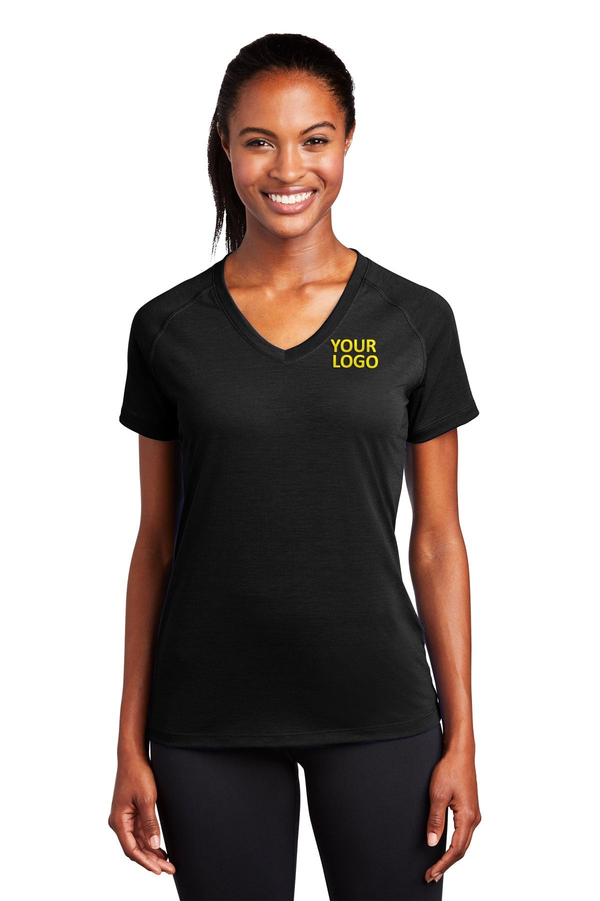 Sport-Tek Ladies Branded Ultimate Performance V-Necks, Black [Oregon Founders Club]
