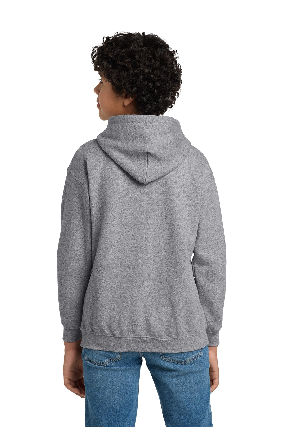 Gildan Youth Heavy Blend Hooded Custom Sweatshirts, Sport Grey