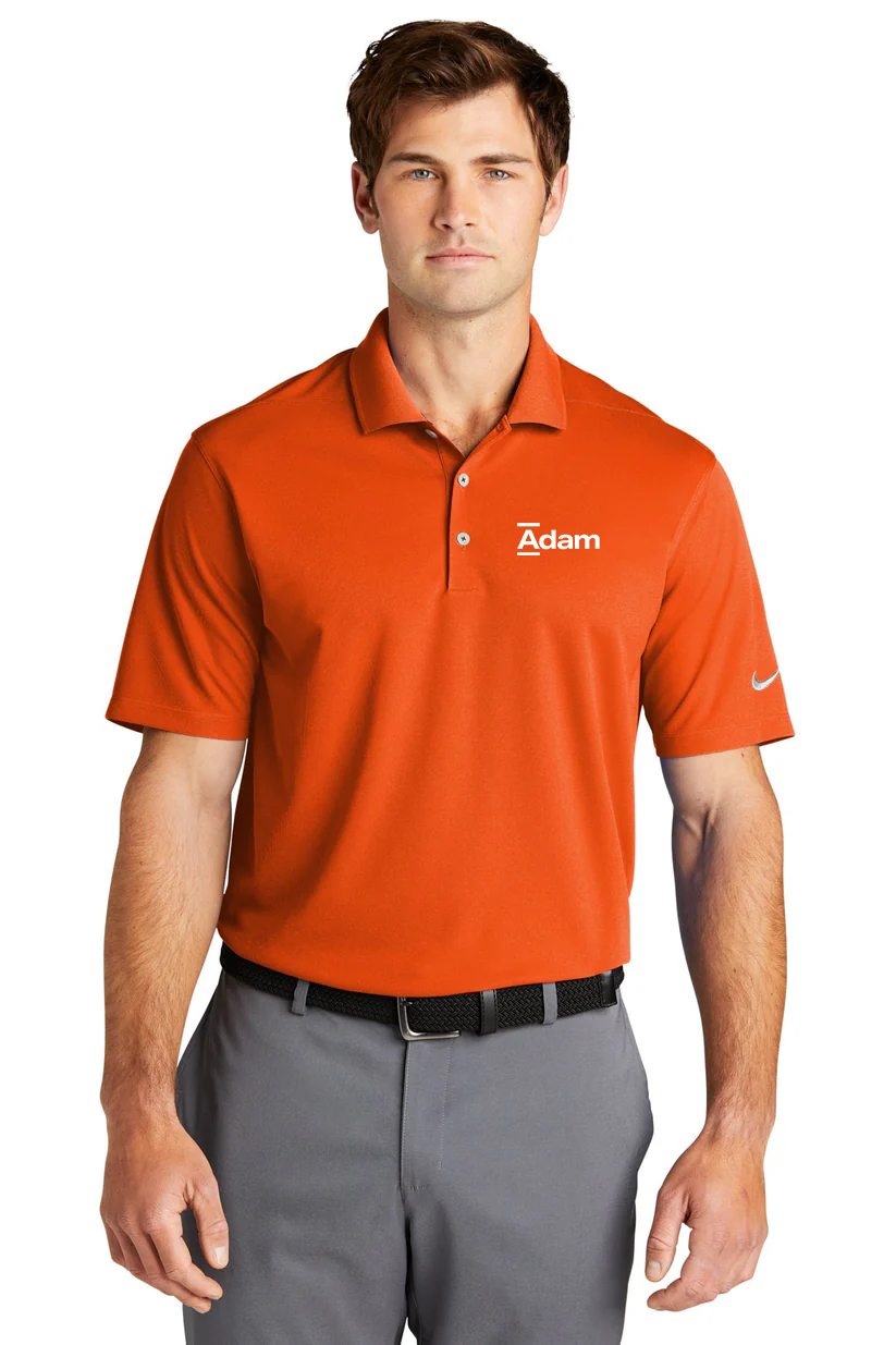 Nike Dri-FIT Micro Pique Polo, Brilliant Orange [Adam Equipment]