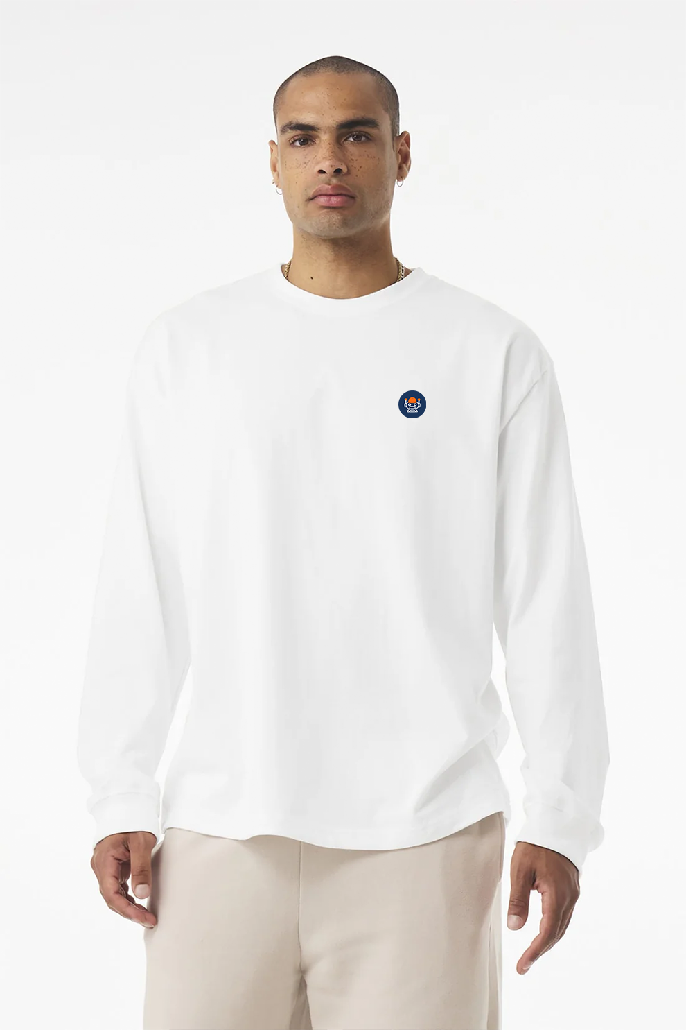 Bella Canvas Unisex Heavyweight Long Sleeve Tee, White [Reynolds and Moore]