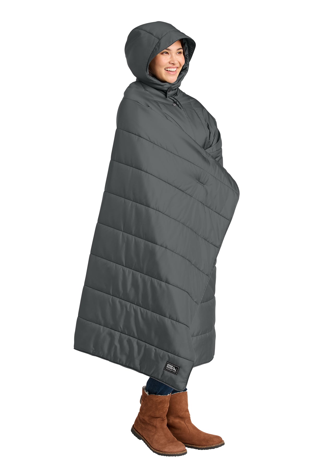 Eddie Bauer Puffy Camp Custom Ponchos, Metal Grey